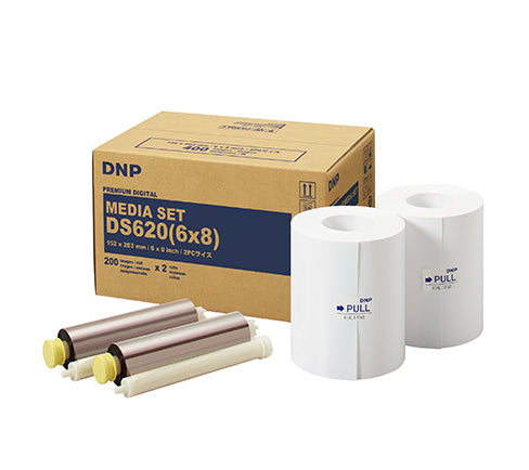 DNP DS620 PHOTO MEDIA 15X20CM (6x8) PRINTS 400 2 ROLLS PER BOX