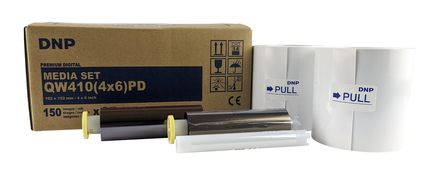 DNP QW410 PHOTO MEDIA 10X15CM (4x6) PRINTS 300 2 ROLLS PER BOX