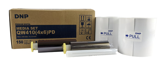 DNP QW410 PHOTO MEDIA 10X15CM (4x6) PRINTS 300 2 ROLLS PER BOX